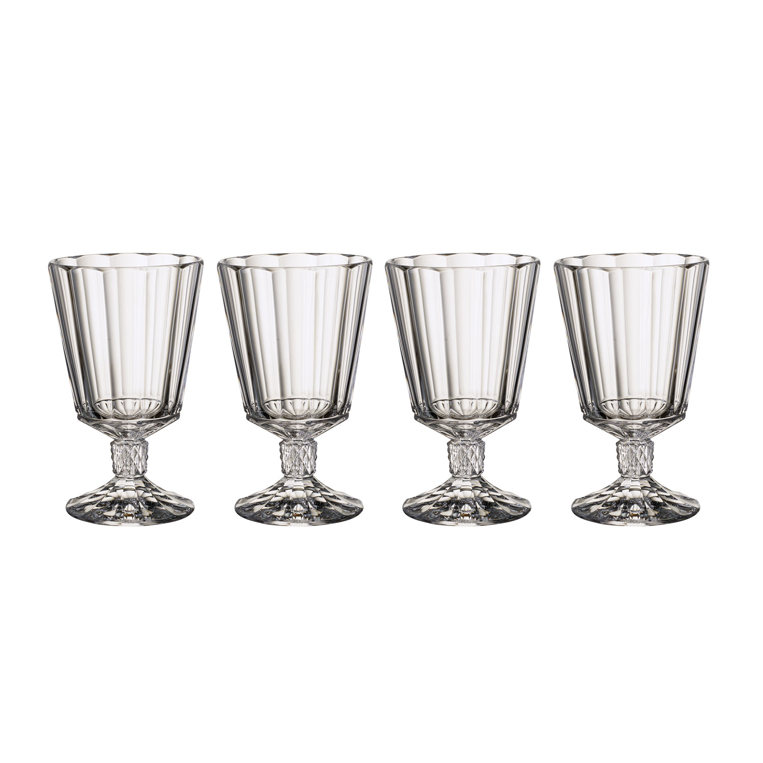 Villeroy & Boch Boston Colored Water Goblet Glasses, Set of 4, Red