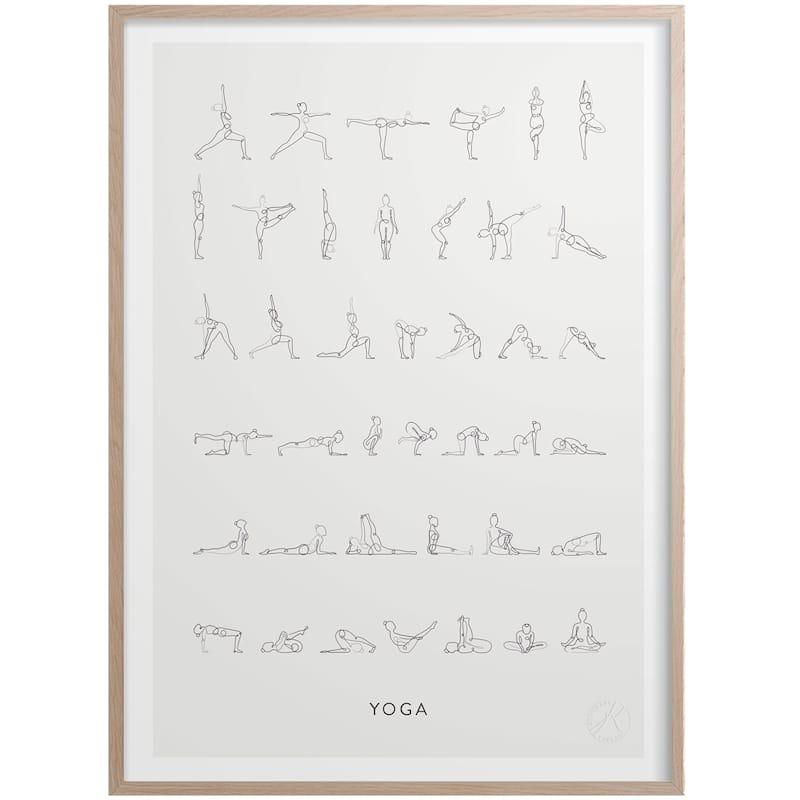Trække på grammatik hvordan man bruger Yoga Plakat 30x40 cm - Kunskapstavlan® @ RoyalDesign.dk