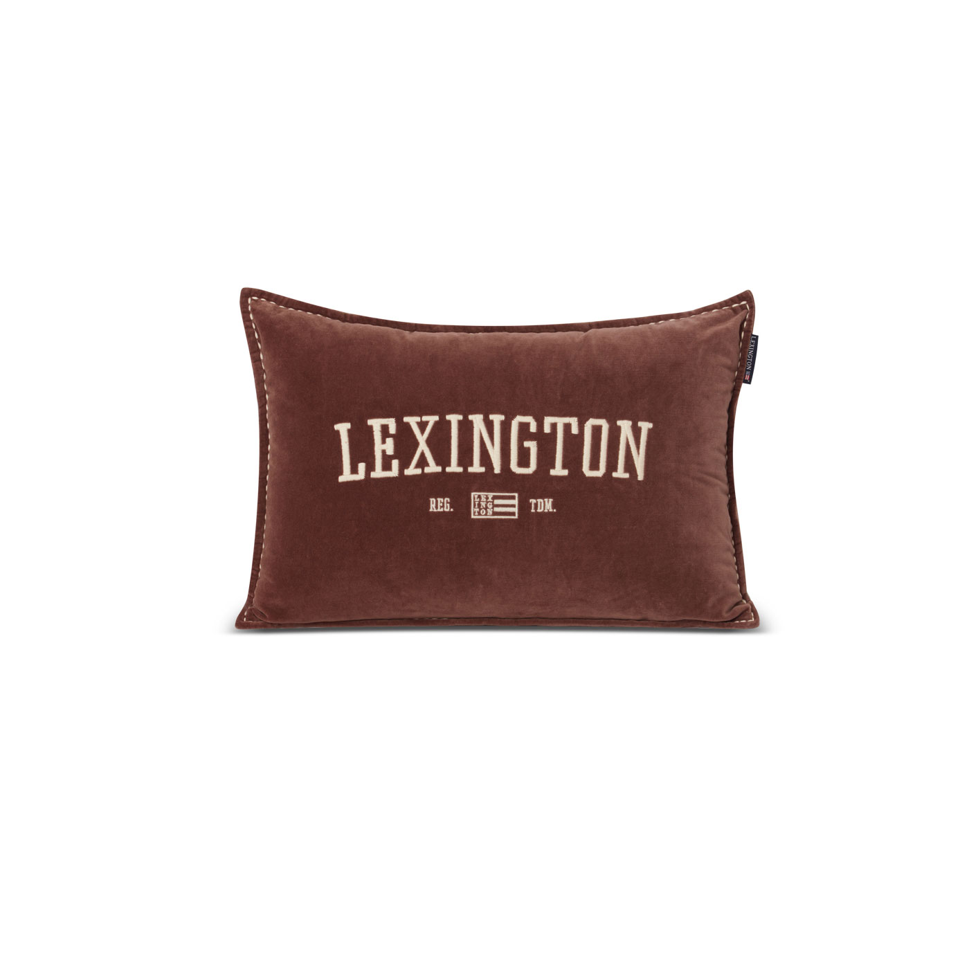 Logo Message Organic Cotton Velvet Pude cm, - Lexington @ RoyalDesign.dk