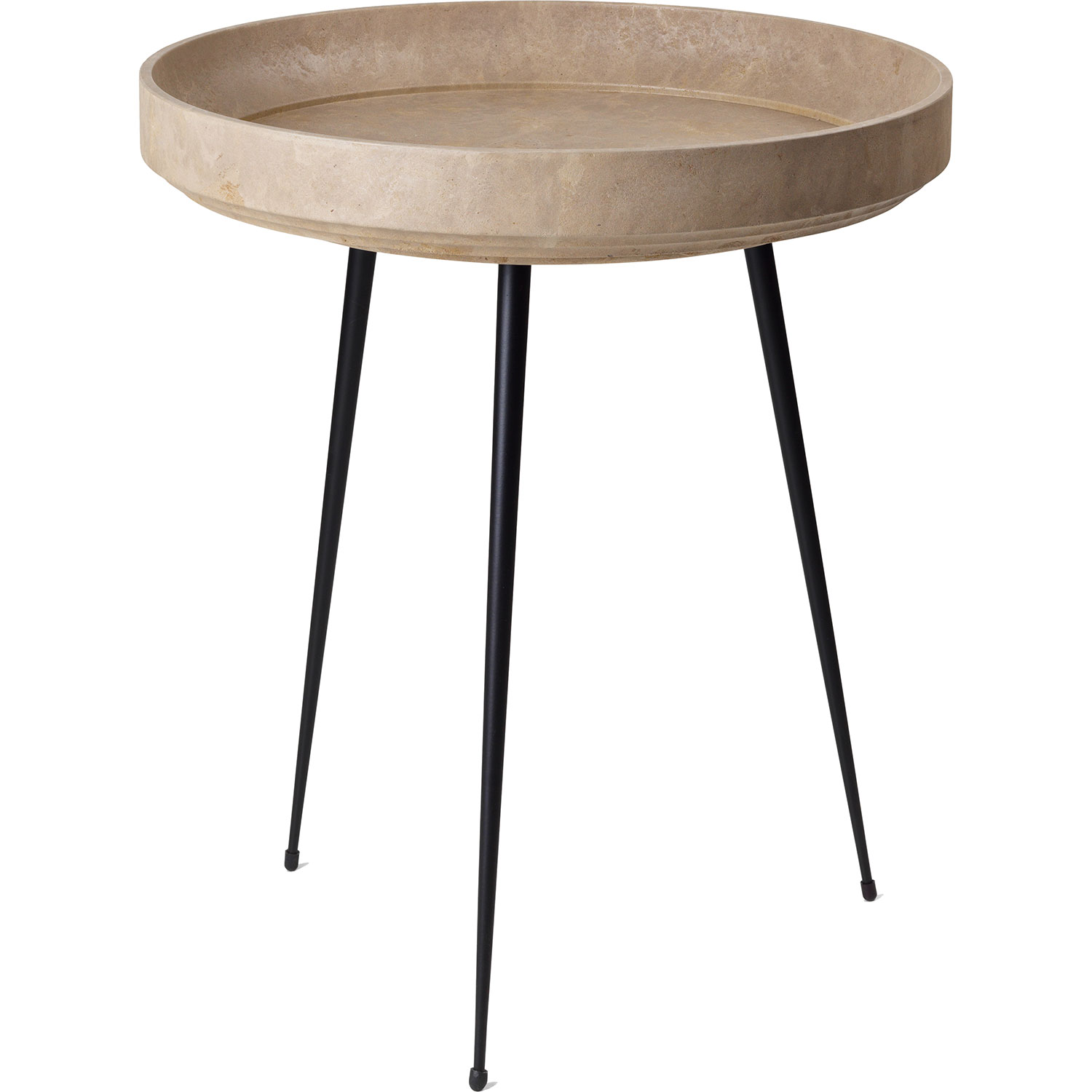 Meander Kritik bunke Bowl Sofabord Medium Ø 46 cm, Coffee Waste Light - Mater @ RoyalDesign.dk