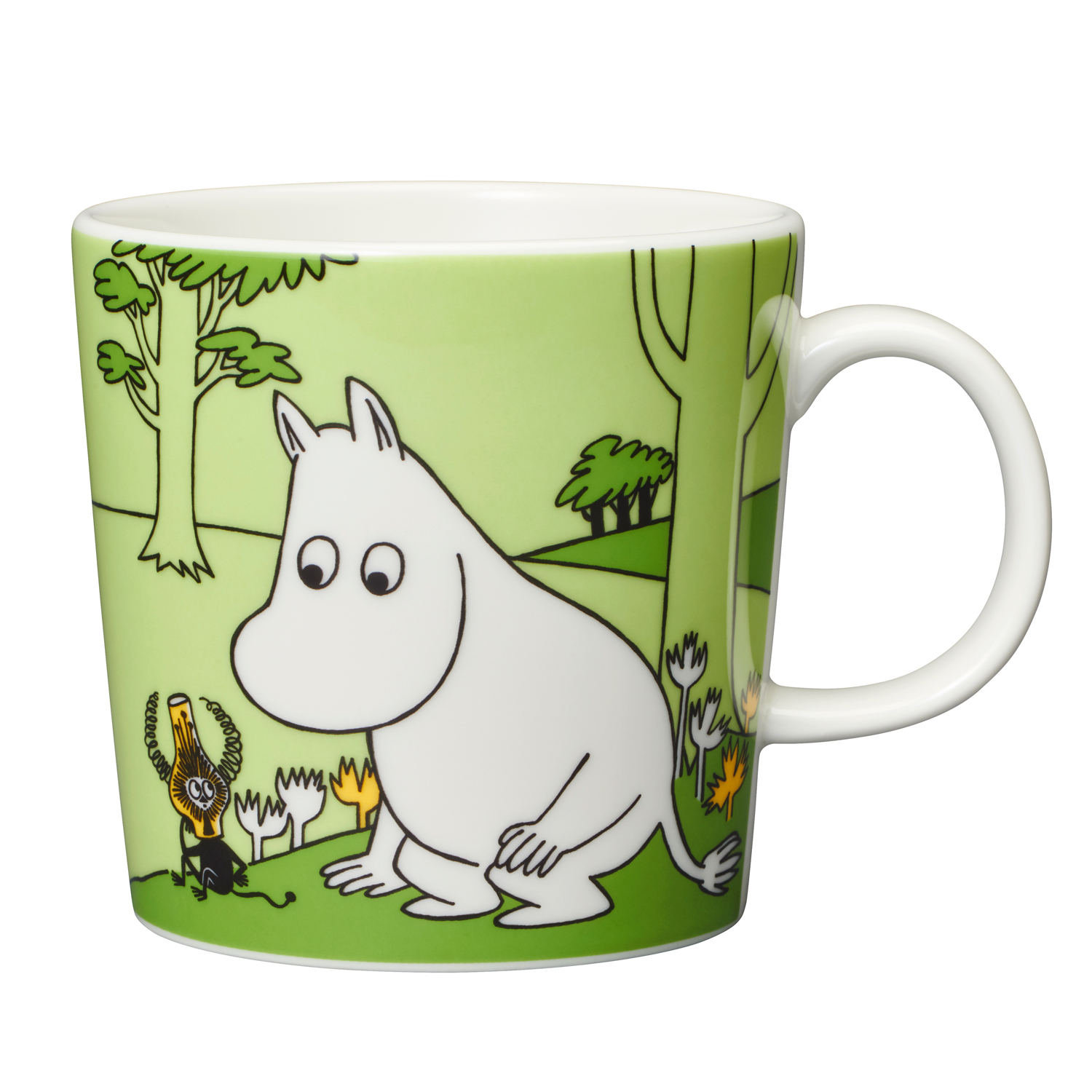 Moomin Mug 30 cl, Moomintroll Grassgreen - Arabia @ RoyalDesign.co.uk