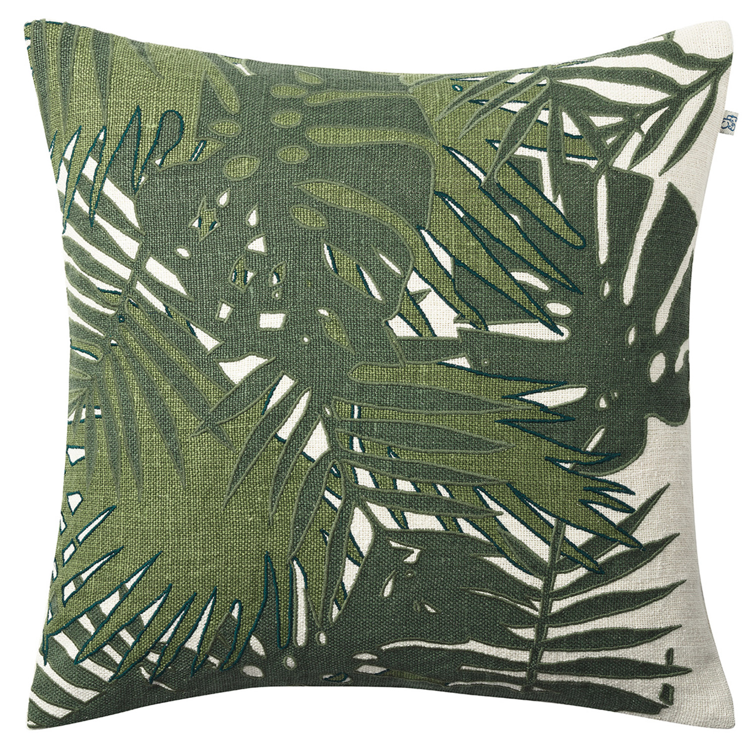 Palm Cushion Cover 50x50 cm Green Cactus Green Chhatwal