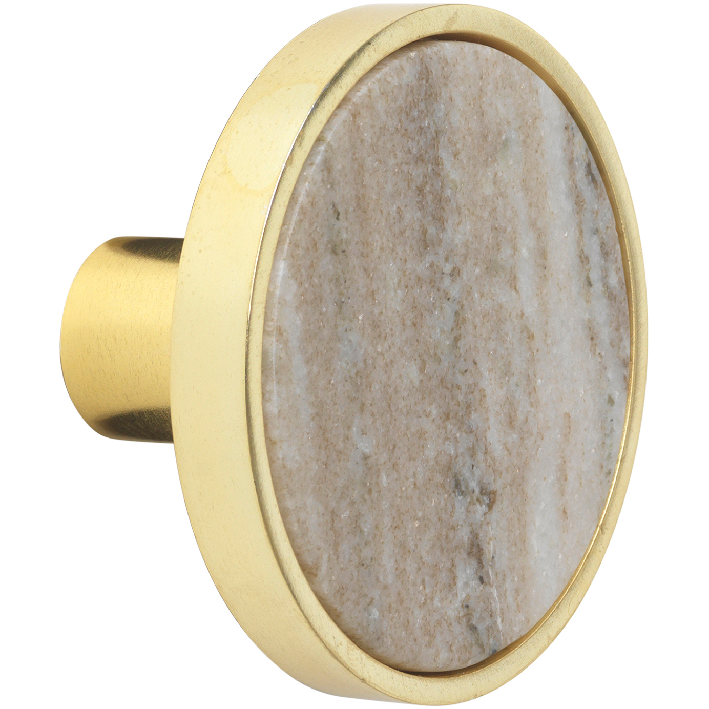 Metal and Faux Marble 5 Hooks Gold - Threshold™