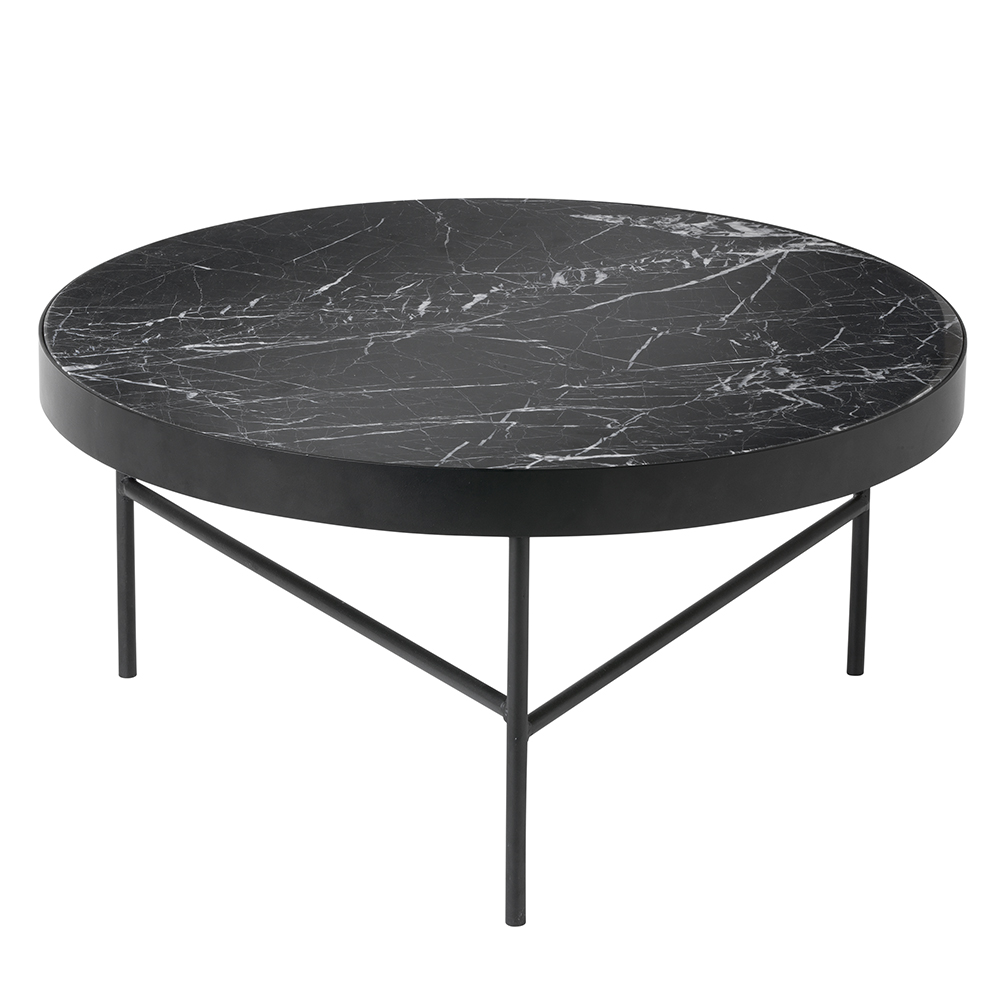 Black marble top end outlet tables