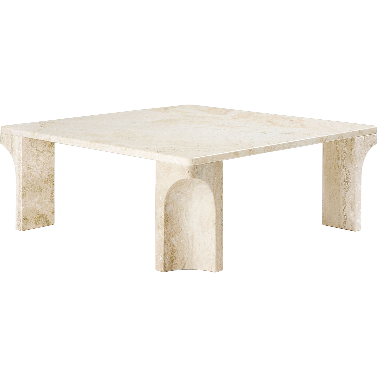 Modern travertine deals coffee table