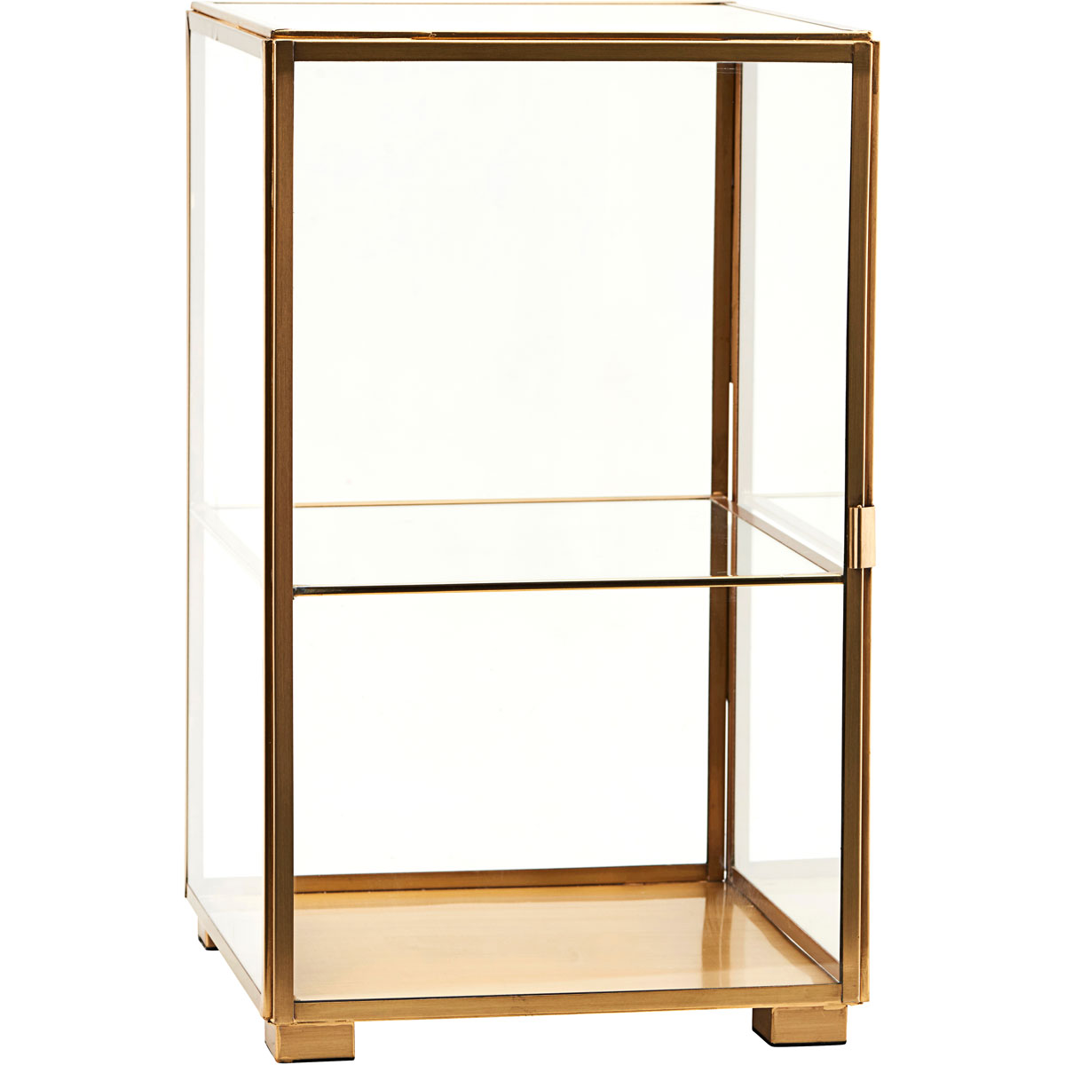 Brass and glass store display case