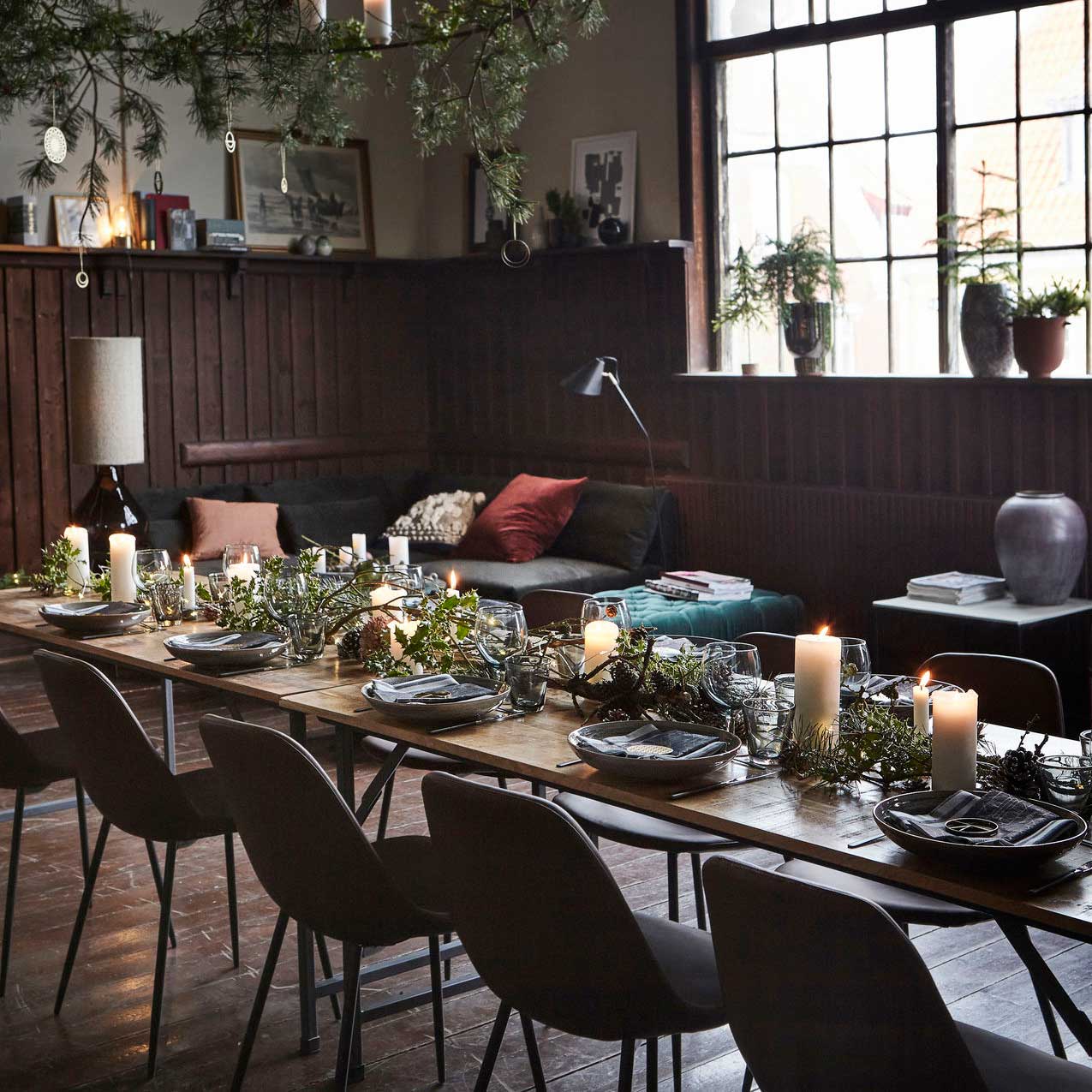 død Hane Dalset Party Foldable Table, Black/Wood - House Doctor @ RoyalDesign.co.uk