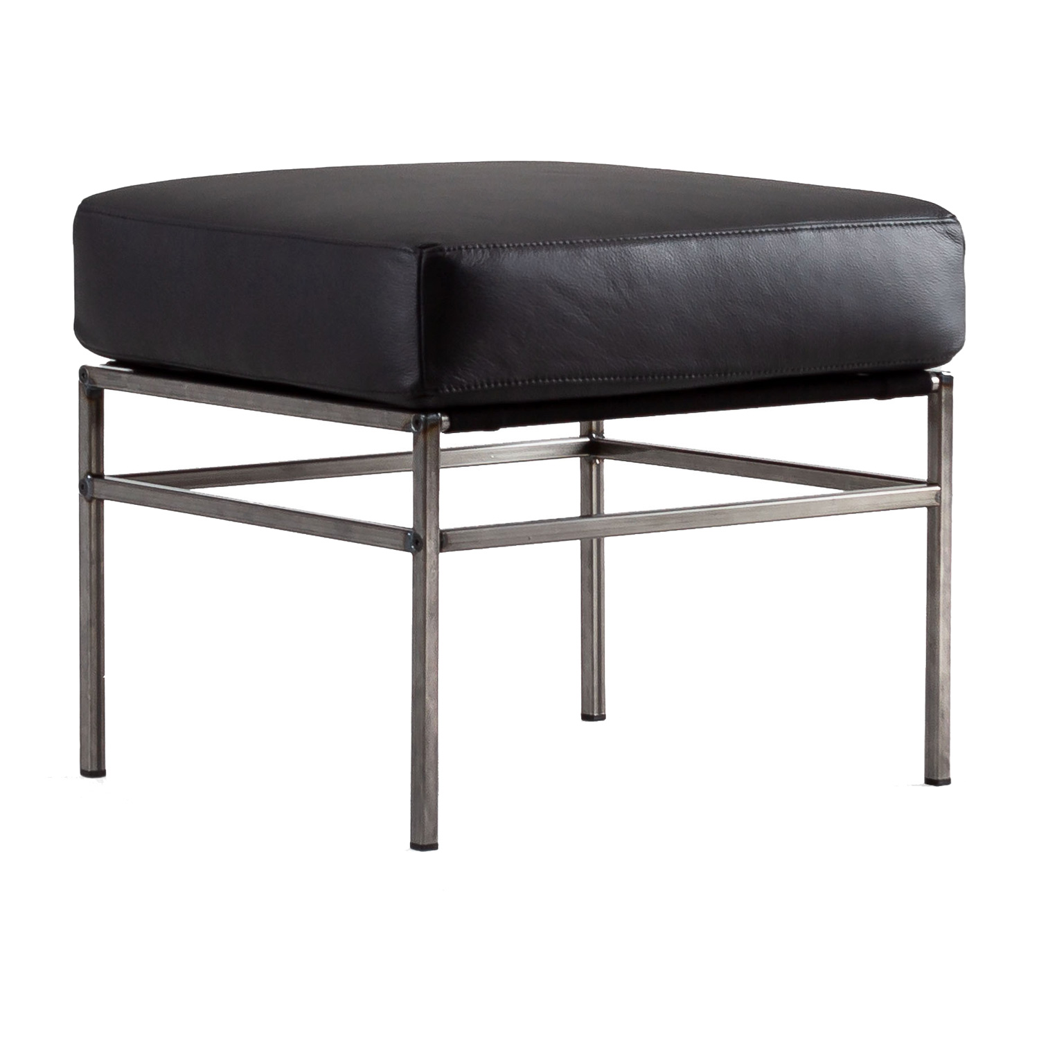 Black metal deals footstool