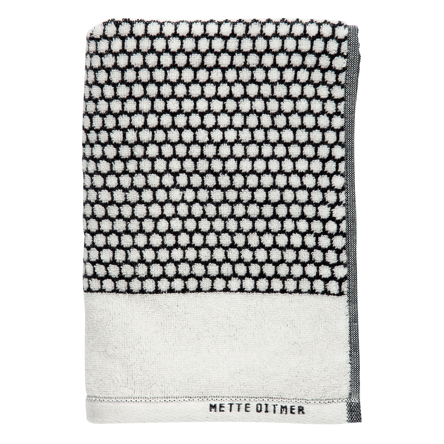 Black and white online polka dot bath towels