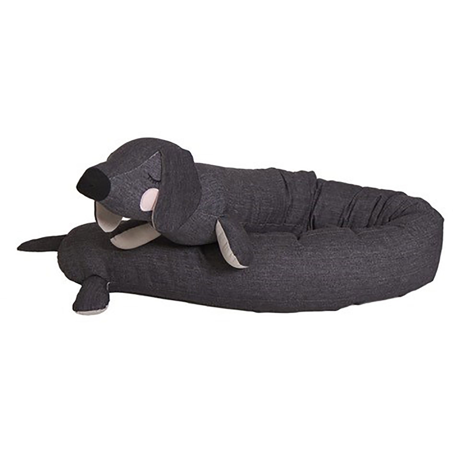 Lazy Long Dog Cushion Grey