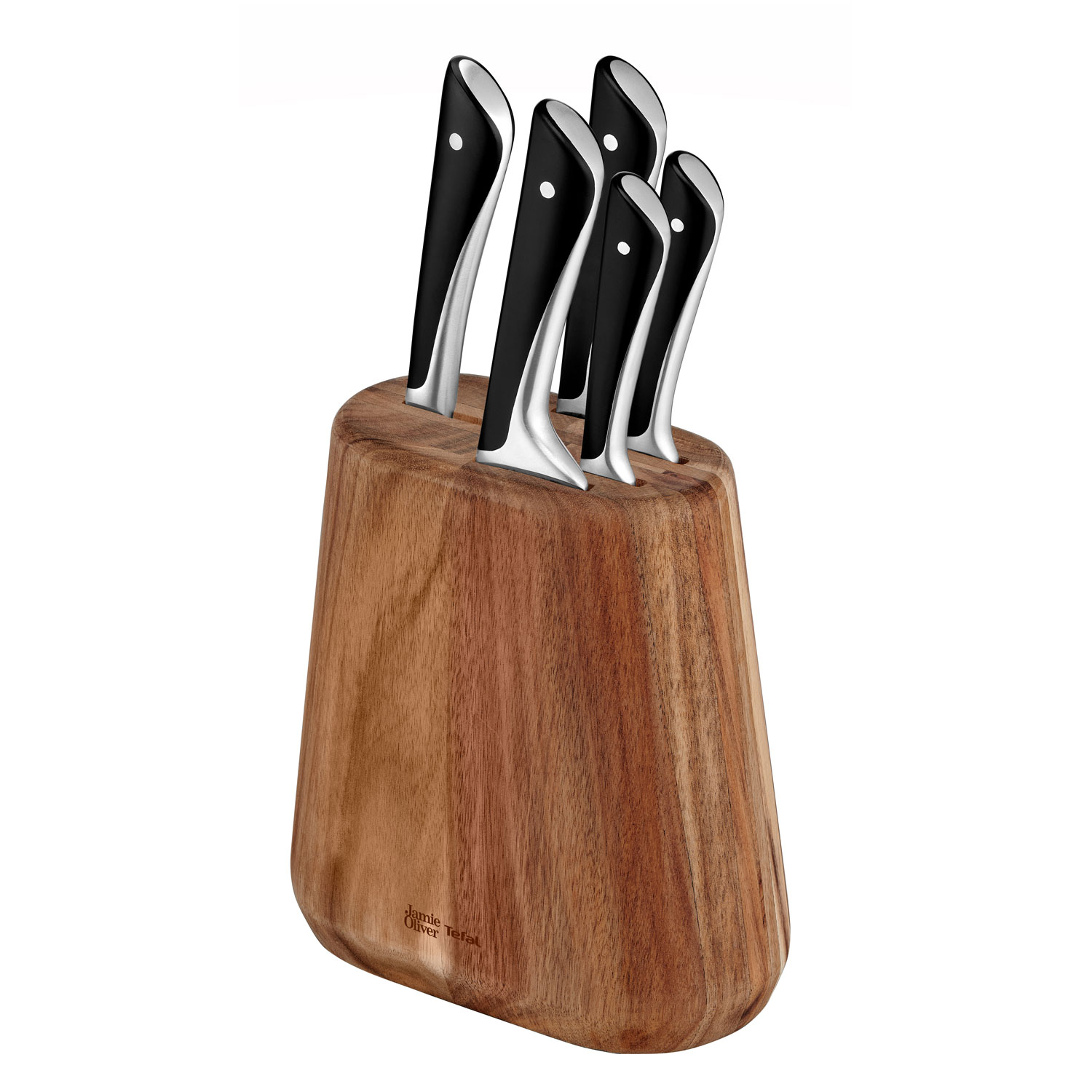 Jamie Oliver Knife Block With 5 Knives Tefal RoyalDesign.co.uk