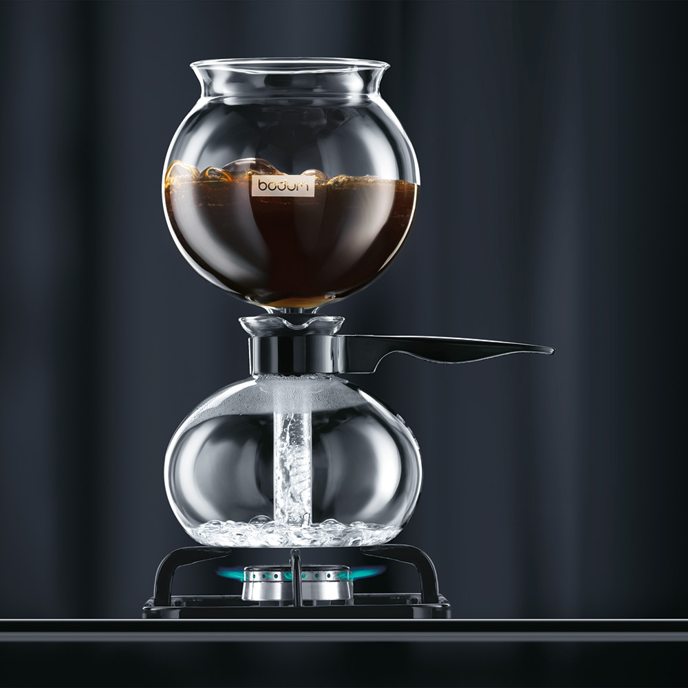 PEBO サイフォン式コーヒーメーカー 8杯用 ブラック