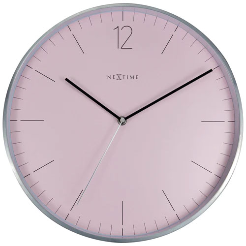 Essential Silver掛け時計 34 cm, ピンク - NeXtime @ RoyalDesign.jp