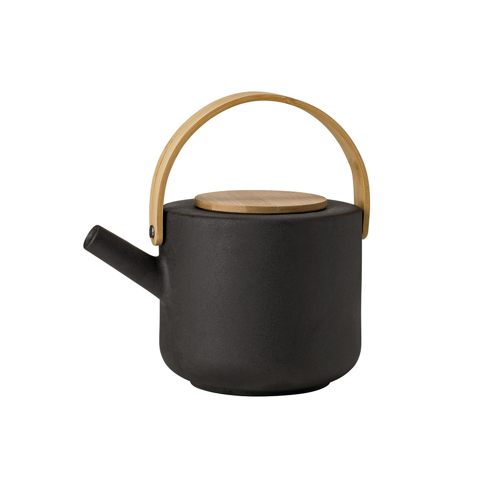 Theo/テオ ティーポット 1.25L ブラック - Stelton @ RoyalDesign.jp